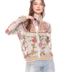 ARATTA SILENT JOURNEY BELLEZZA EEMBROIDERED BOMBER JACKET